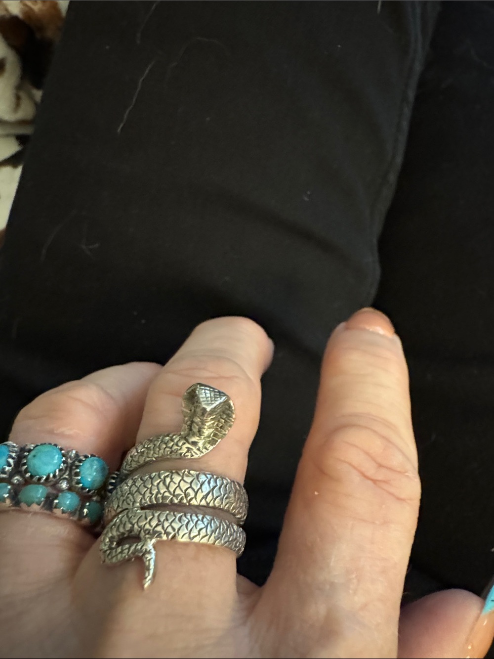 Vintage 925 Silver cobra Snake Wrap Ring - Unbranded - Silver